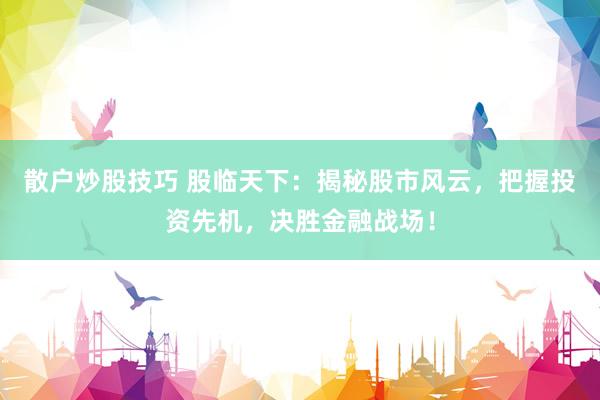 散户炒股技巧 股临天下：揭秘股市风云，把握投资先机，决胜金融战场！