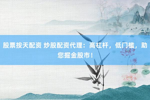 股票按天配资 炒股配资代理：高杠杆，低门槛，助您掘金股市！