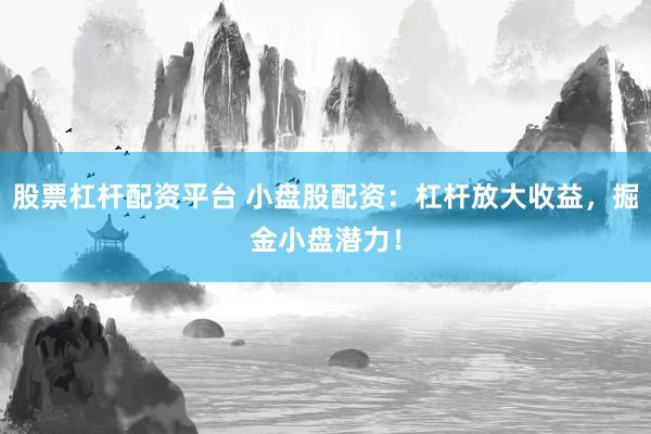 股票杠杆配资平台 小盘股配资：杠杆放大收益，掘金小盘潜力！