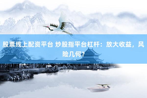 股票线上配资平台 炒股指平台杠杆：放大收益，风险几何？
