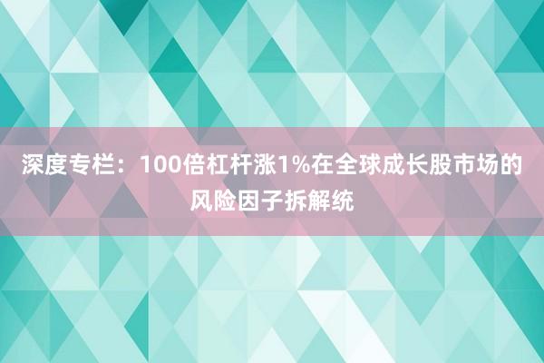 深度专栏:100倍杠杆涨1%在全球成长股市场的风险因子拆解统