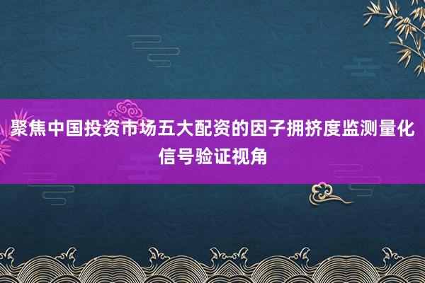 聚焦中国投资市场五大配资的因子拥挤度监测量化信号验证视角
