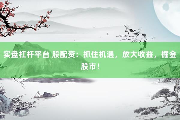 实盘杠杆平台 股配资：抓住机遇，放大收益，掘金股市！