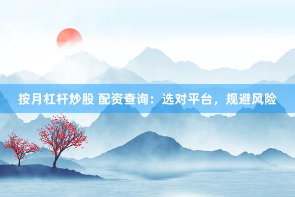 按月杠杆炒股 配资查询：选对平台，规避风险